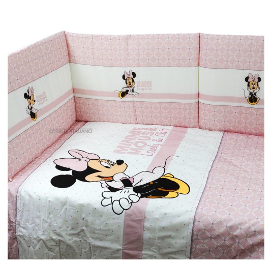 Minnie Mouse - Duvet with cover and cot bumpers DL0340RR