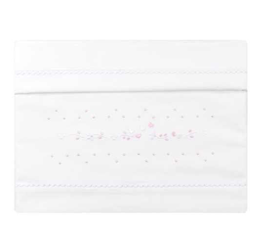 Lenzuolino ricamato a mano culla carrozzina LC45348RR 2