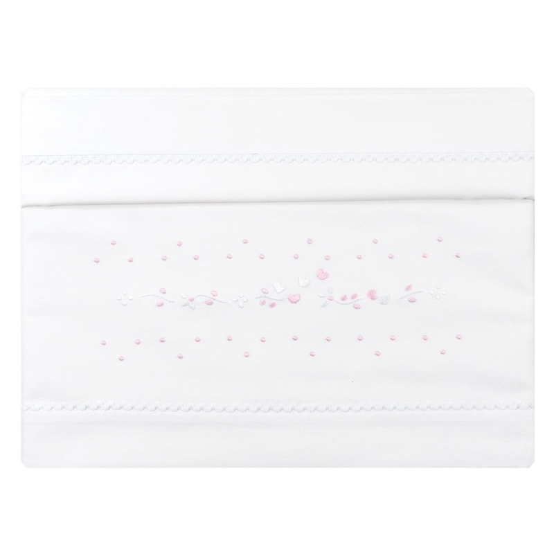 Lenzuolino ricamato a mano culla carrozzina LC45348RR