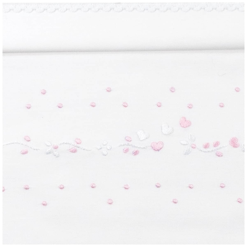 Lenzuolino ricamato a mano culla carrozzina LC45348RR