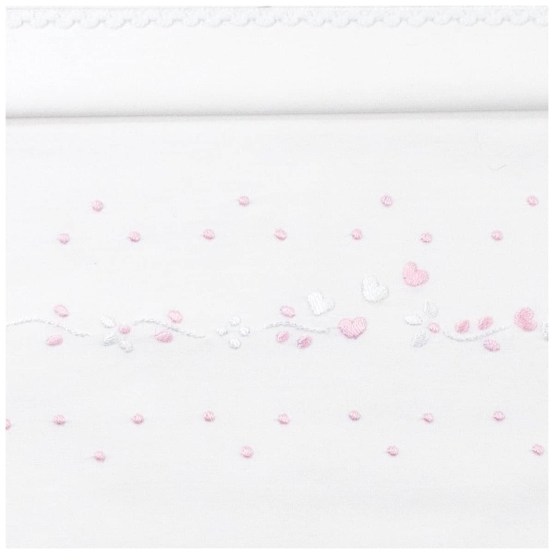Cradle pram sheet set embroidered by hand LC45348RR