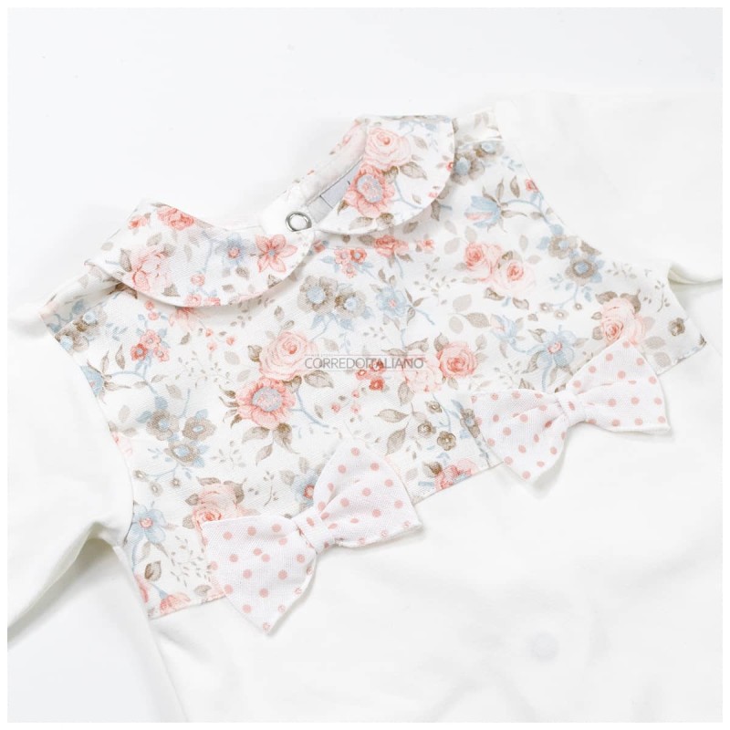 Baby girl cotton jersey romper Le...