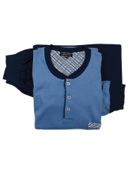 Pigiama caldo cotone interlock - Conquista 6438AZ - Bip Bip