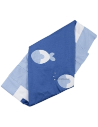 Pesciolini - Set bauletto corredino neonato cotone by Teneri & Belli COC355