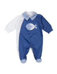 Fish - Newborn Layette Box Set in Cotton by Teneri & Belli COC355