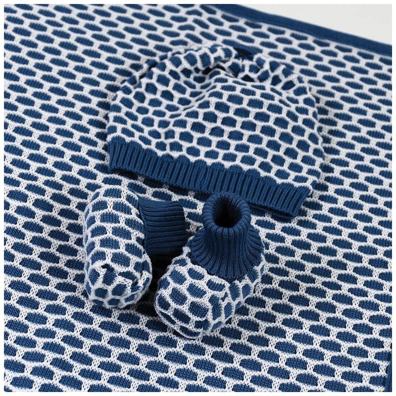 Set bauletto corredino nascita neonato in filo tricot by Stella EB72A25 Set bauletto corredino nascita neonato in filo tricot by Stella EB72A25