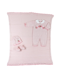 Coordinato corredino neonata in filo cotone Tricot by Stella EB44A25