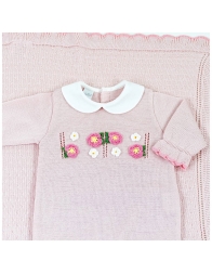 Coordinato corredino neonata in filo cotone Tricot by Stella EB44A25