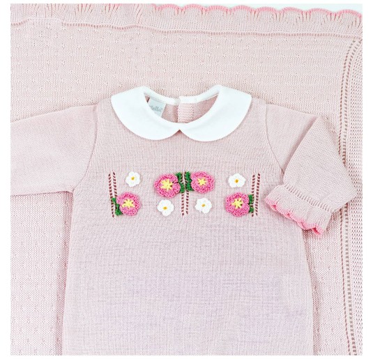 Tutina in filo tricot di cotone per neonata by Stella... 2