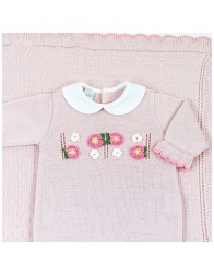 Baby girl cotton tricot romper by Stella EB4410A
