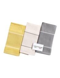 Set di 3 Asciugapiatti spugna cotone con tela aida ricamabile