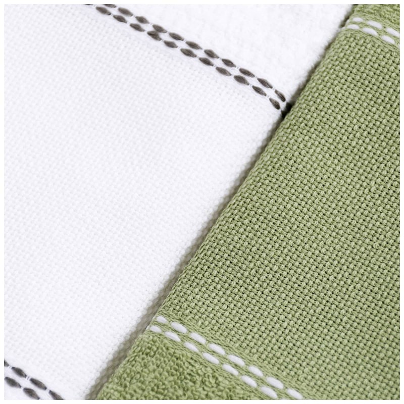 Cotton Terry Tea Towels with Embroiderable Aida Fabric