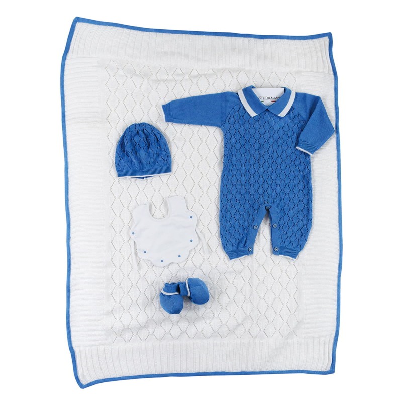 Newborn First Birth Layette Set in Tricot Yarn by Prime Emozioni PE1141