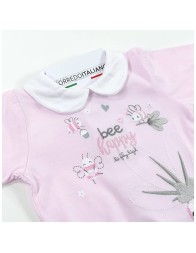 Embroidered cotton romper by Ellepi BQ3384