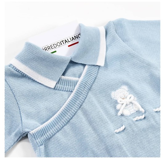 Tutina in filo tricot per neonato Prime Emozioni 1031D 2