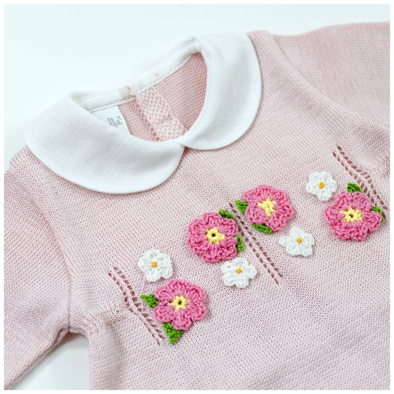 Newborn Girl Layette Set in Cotton Thread Tricot by Stella EB44BA25