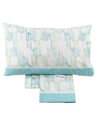 Painting - single bed sheet set cotton by ALLDays - Aquamarine