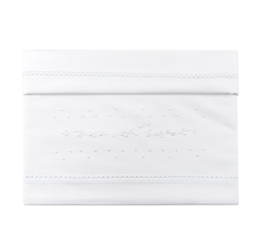 Lenzuolino ricamato a mano culla carrozzina art. LC45348B 2