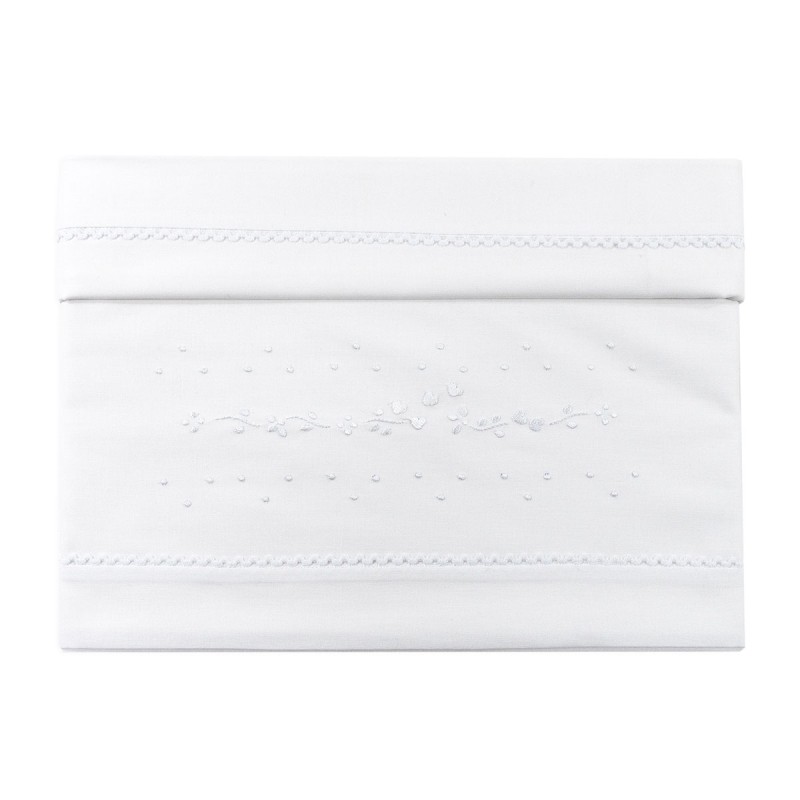 Cradle sheet set embroidered by hand...