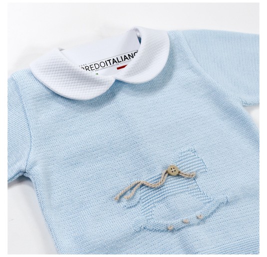 Two-piece boy romper in thread by Stella EB7350 2