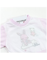 Embroidered cotton romper by Ellepi BQ3388RR