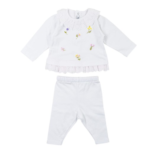 Newborn Layette Set in Cotton by Teneri & Belli COC356B 2