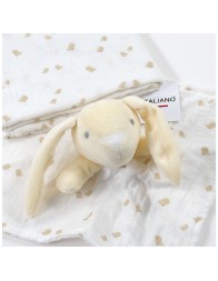 Bunny - Set Dou Dou con Copertina di garza cotone Bruco Bruco KSM229B