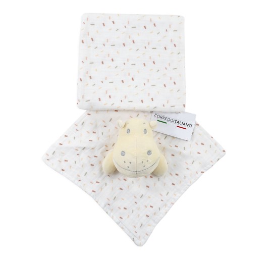 Hyppo - Set Dou Dou con Copertina di garza cotone Bruco Bruco KSM229C
