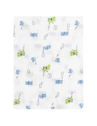 Baby Blanket in Cotton and Bamboo Gauze by Ellepi - Blue