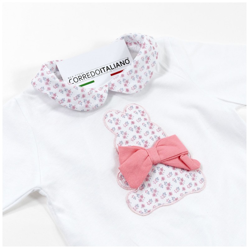 Baby girl cotton romper by Nazareno Gabrielli | Corredoitaliano