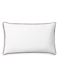 Federa per guanciale in cotone percalle con piping - Bordeaux