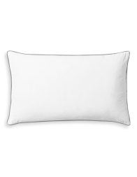 Federa per guanciale in cotone percalle con piping - Grigio