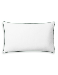 Federa per guanciale in cotone percalle con piping - Verde