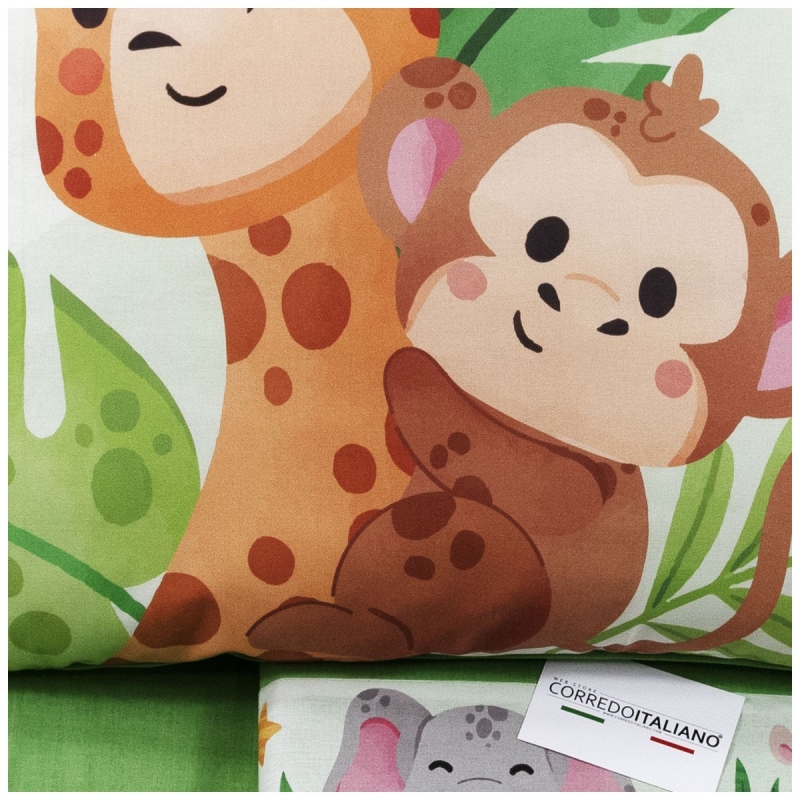 Madagascar - digital cotton sheets set for cot bed