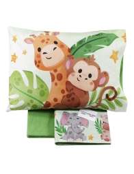 Madagascar - digital cotton sheets set for cot bed