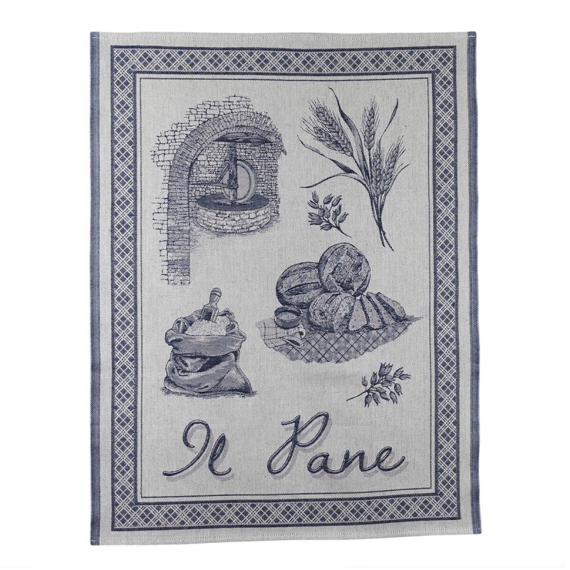 Bread - dish towel in pure cotton jacquard 60X80 cm