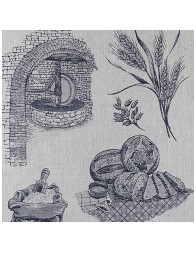 Bread - dish towel in pure cotton jacquard 60X80 cm