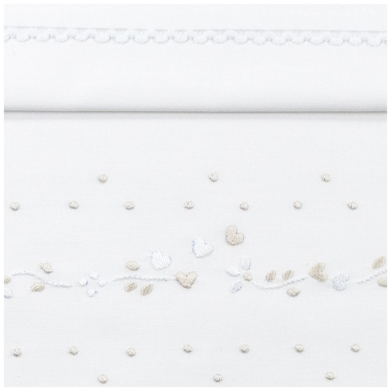 Cradle sheet set embroidered by hand LC45348PA Cradle sheet set embroidered by hand LC45348PA