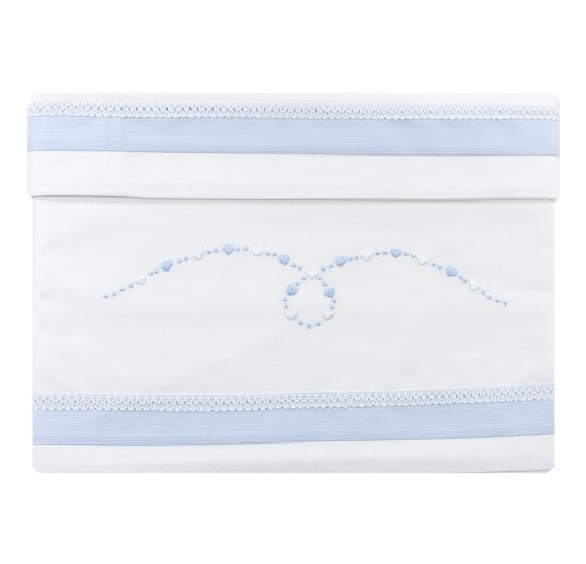 Set Lenzuolino ricamato a mano culla carrozzina LC45347AZ 2