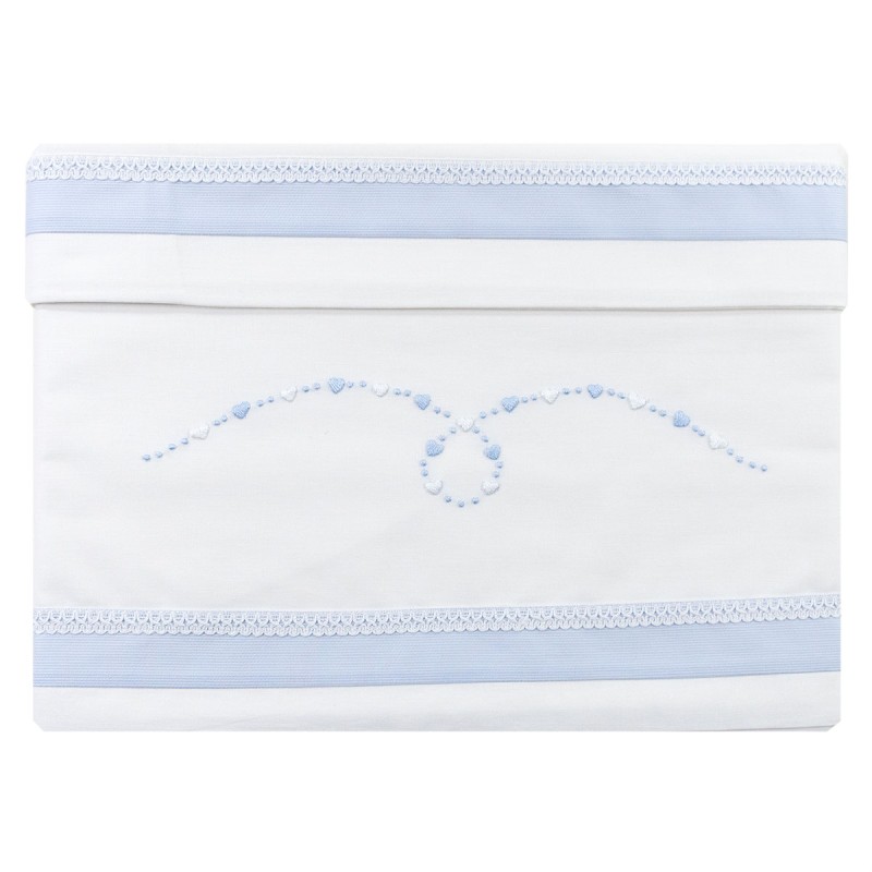 Hand-Embroidered Cradle Pram Sheet set LC45347AZ Hand-Embroidered Cradle Pram Sheet set LC45347AZ