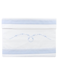 Set Lenzuolino ricamato a mano culla carrozzina LC45347AZ