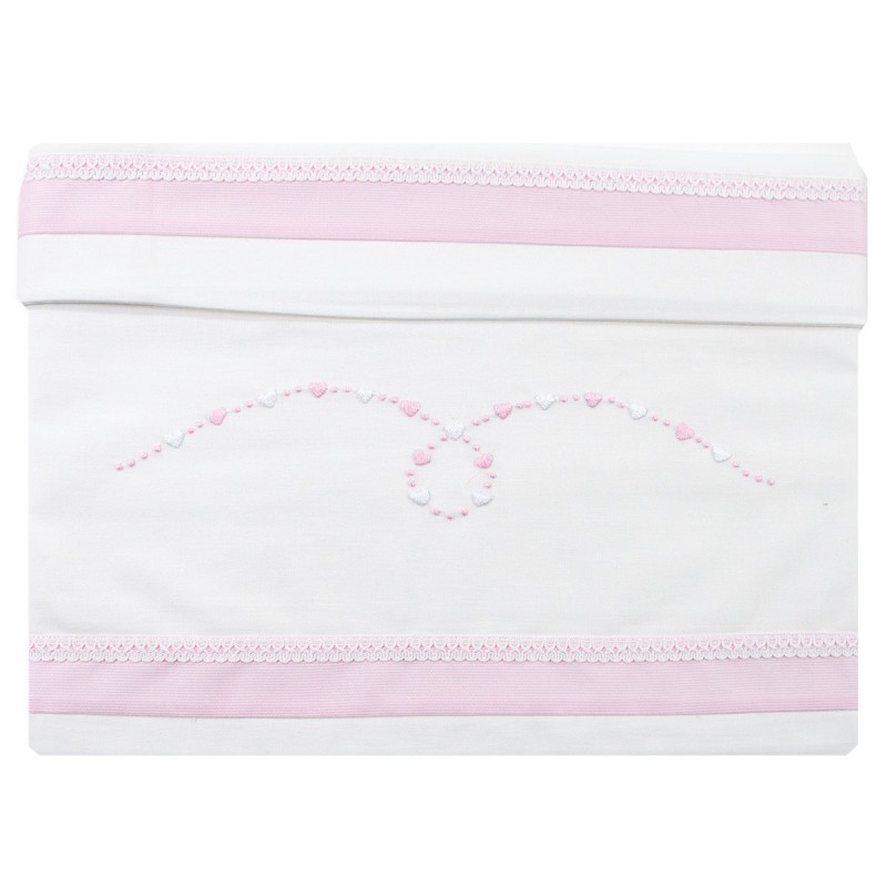 Hand-Embroidered Cradle Pram Sheet... Hand-Embroidered Cradle Pram Sheet...