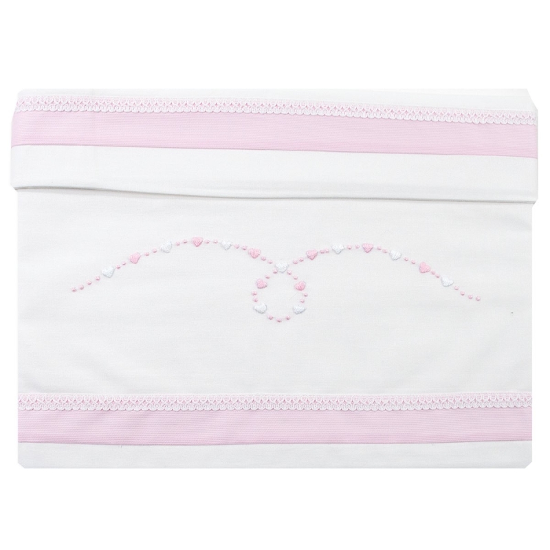 Set Lenzuolino ricamato a mano culla...