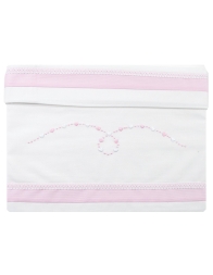 Set Lenzuolino ricamato a mano culla carrozzina LC45347RR