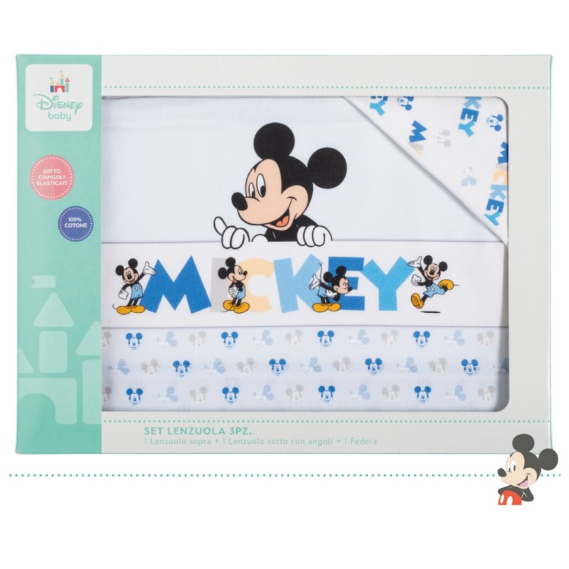 Topolino - Set lenzuola culletta e carrozzina Disney EC0241AZ