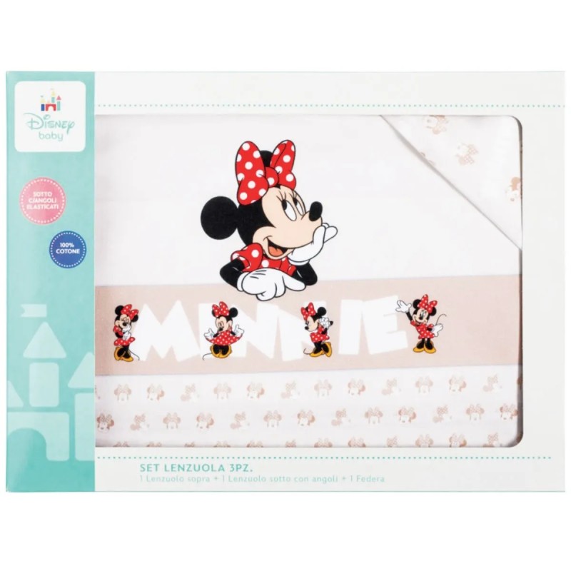 Minnie - Set lenzuola culletta e carrozzina Disney EC0341PA