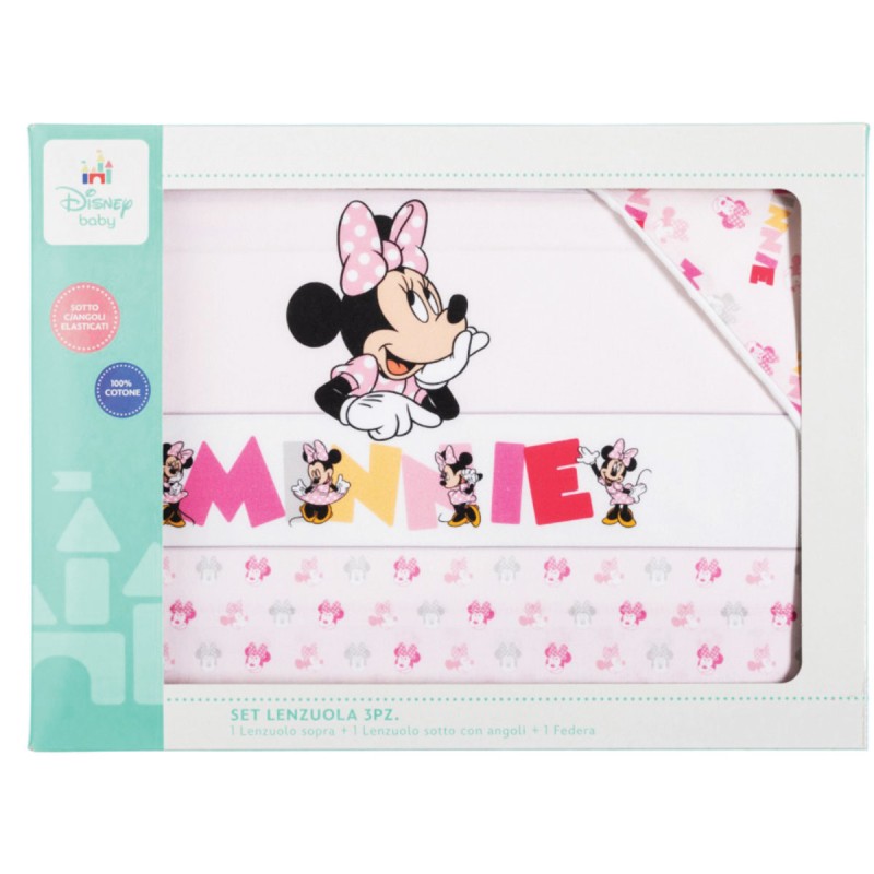 Minnie - Cot Crib Sheet Set Disney EL0341RR