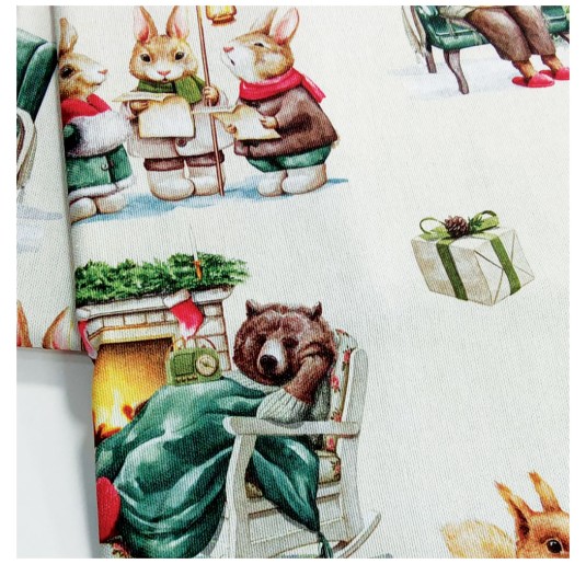 Woods - christmas tablecloth pure cotton 2