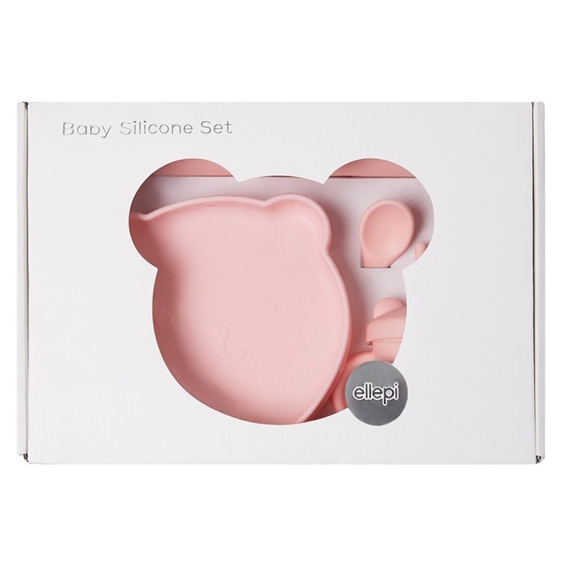 Silicone Feeding Set by Ellepi - Pink