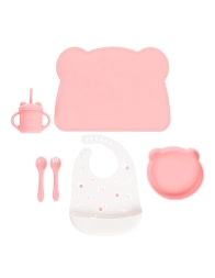 Silicone Feeding Set by Ellepi CR1013MCL - Pink